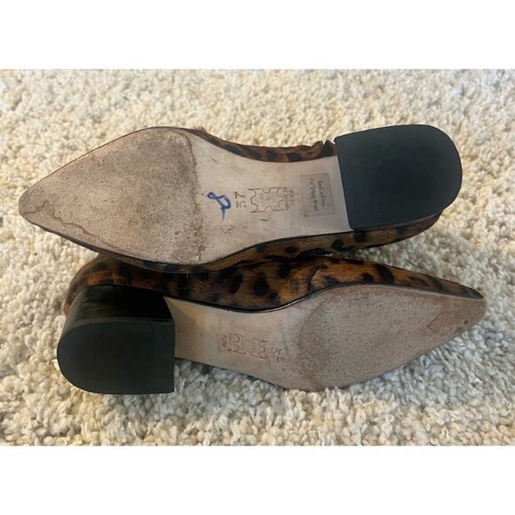 Huma Blanco Leopard Print Calf Hair Ankle Booties Size 37 - Picture 10 of 10